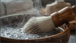 preparing the brush preparing the brush