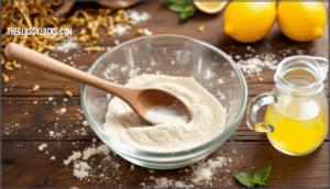 preparing the henna and lemon juice mixture