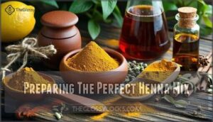 preparing the perfect henna mix