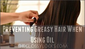 preventing greasy hair when using oil