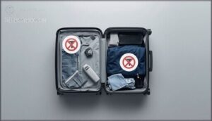 razors prohibited in carry-on luggage