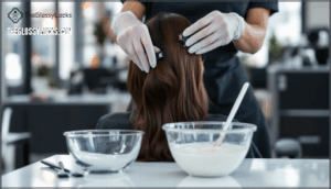 re-bleaching specific sections safely