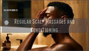 regular scalp massages and conditioning