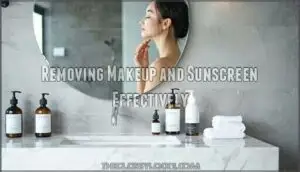 removing makeup and sunscreen effectively