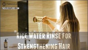 rice water rinse for strengthening hair