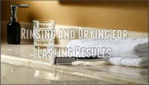 rinsing and drying for lasting results