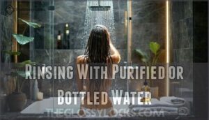 rinsing with purified or bottled water