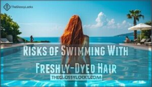 risks of swimming with freshly-dyed hair