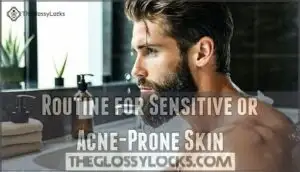 routine for sensitive or acne-prone skin