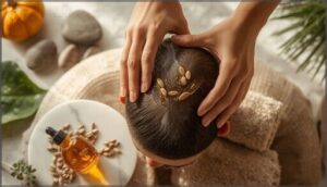scalp massage and leave-in treatments