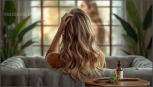 scalp massage, avoiding tight hairstyles, using growth treatments