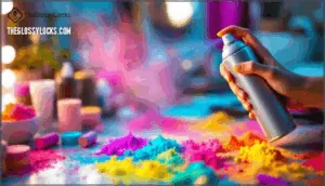 sealing and setting the hair chalk color sealing and setting the hair chalk color