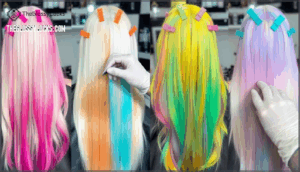 sectioning and saturating hair evenly sectioning and saturating hair evenly