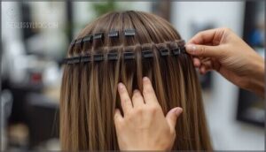 sectioning hair for even curls