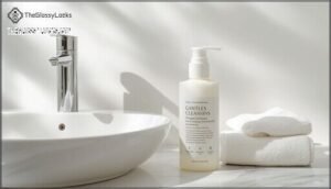 selecting a gentle cleanser