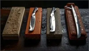 sharpening with whetstones and sharpening stones