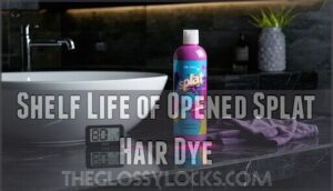 shelf life of opened splat hair dye