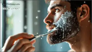 short, gentle strokes