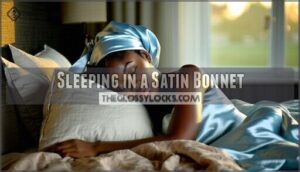 sleeping in a satin bonnet