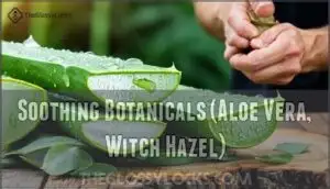 soothing botanicals (aloe vera, witch hazel)