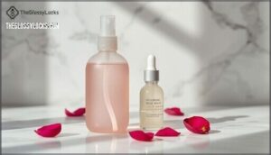 step 2: toning with rosewater and hyaluronic acid
