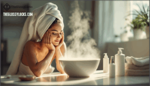 step 3: facial steaming for pore opening