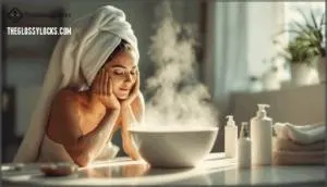 step 3: facial steaming for pore opening step 3: facial steaming for pore opening