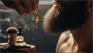 step-by-step beard oil application