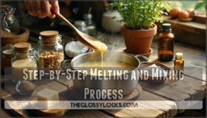 step-by-step melting and mixing process