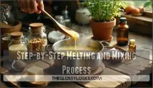 step-by-step melting and mixing process