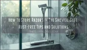 storing razors in the shower