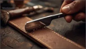 stropping straight razors with leather strops