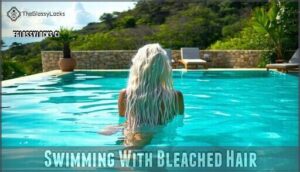 swimming with bleached hair