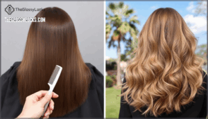 switching up hair parts for volume