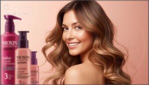 system 3 - colored hair with light thinning