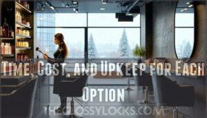 time, cost, and upkeep for each option