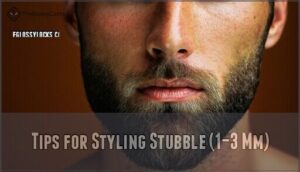 tips for styling stubble (1–3 mm)