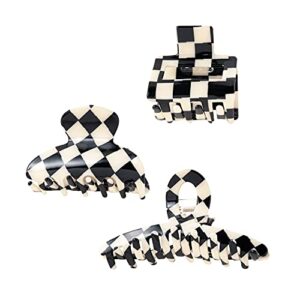TODEROY Checker Claws Tortoise Barrettes B09B76LY4J