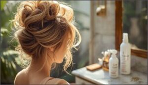 tousled updos for volume