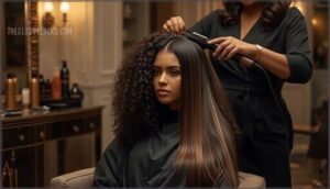 try a straightening treatment for thinning out hair