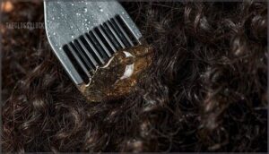 use serum-coated brush to detangle
