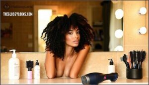 using a blow dryer with heat protectant