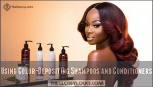 using color-depositing shampoos and conditioners