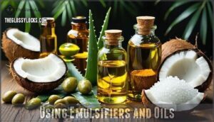 using emulsifiers and oils