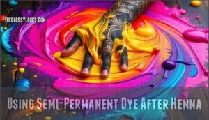 using semi-permanent dye after henna