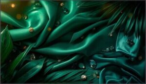 vibrant greens and blues