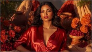 warm reds and berries