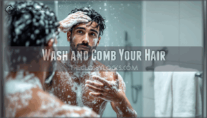 wash and comb your hair