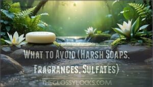 what to avoid (harsh soaps, fragrances, sulfates)