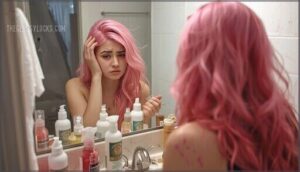 what to do if pink dye won’t budge